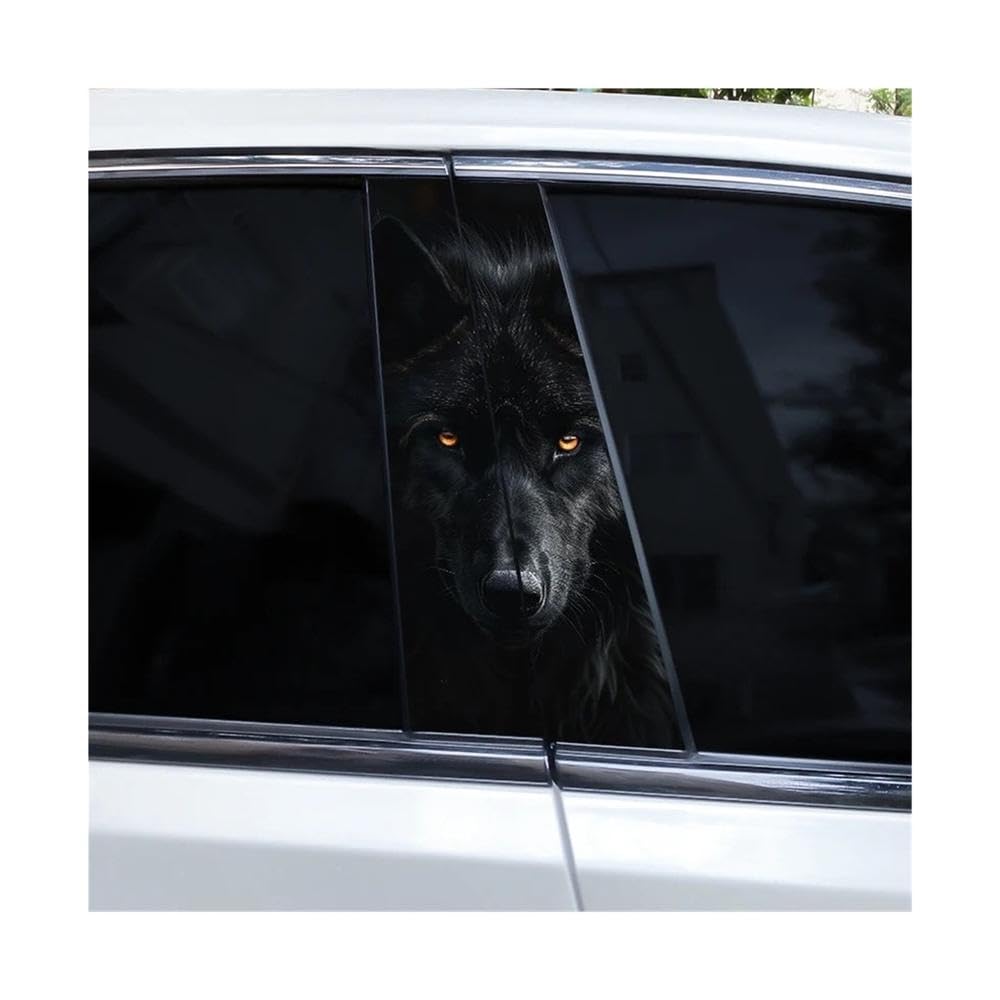 Bertdcx C Wolf Eyes Animal Ar B-Pillar Vinyl Waterproof Sticker Ar Door Pillar Decorative Auto Parts(C)