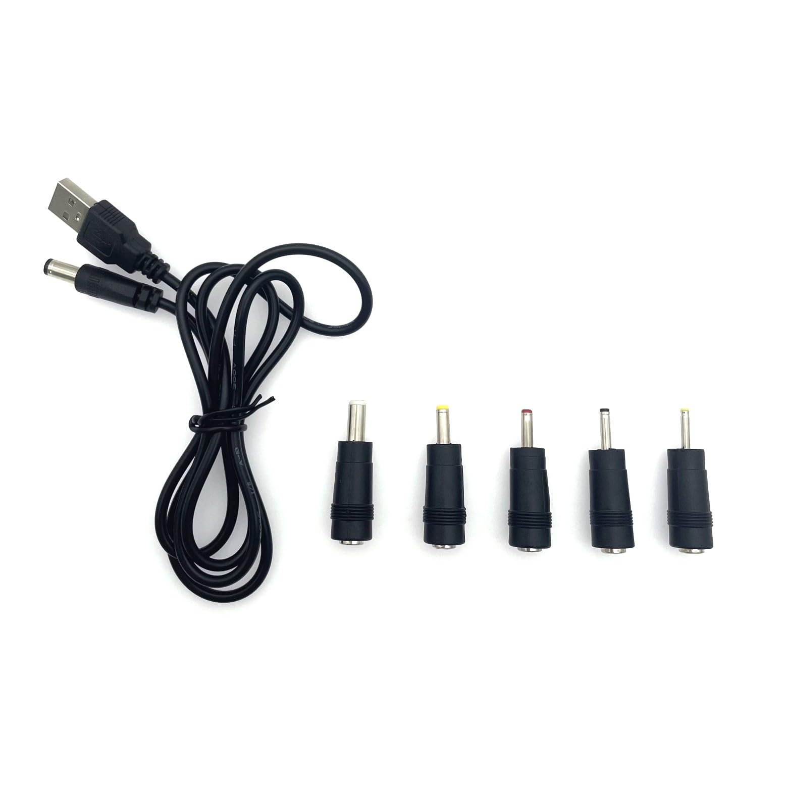 Cavo DC 5V, Spina per Alimentazioni, Connettore USB, Alimentazione USB a Spina DC Universale 0.5A, 0.8m, Connettore DC 5.5 x 2.1mm, Adatto per LED Router Smartphone, Cavo Rapido e Sicuro Resistente