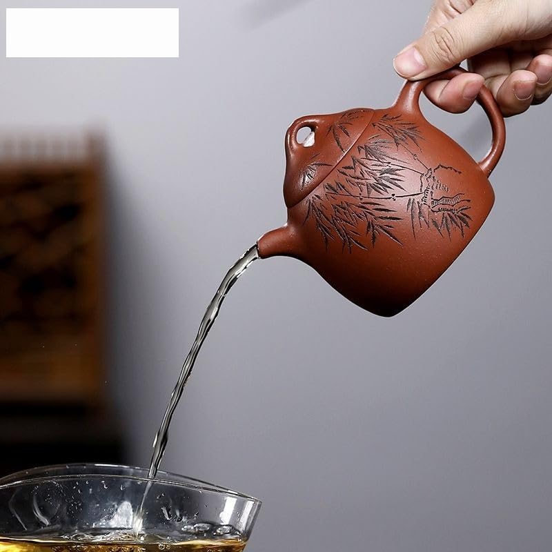 Czajnik do herbaty 290 ml, retro, fioletowy gliniany czajniczek, ręcznie robiony, surowy, gliniany czajnik z sitkiem, zestaw do herbaty Zisha, dzbanek do kawy, czajniczek do kuchenki