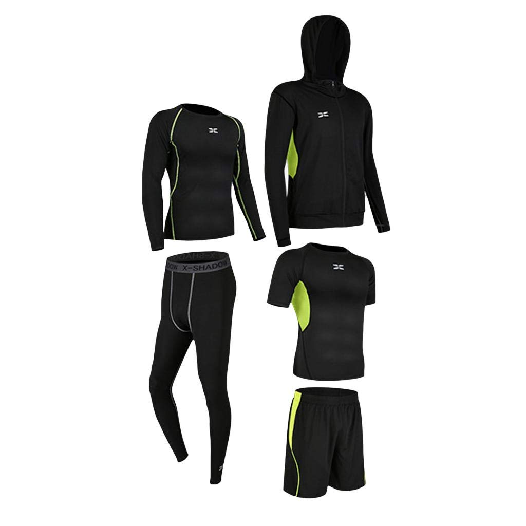 5 Pcs/Set Men's Tracksuit Green XL|Clothing, Shoes & Accessories | Mens Clothing | Coats & Jackets-image-42