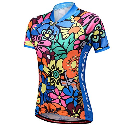 Lskcsh pour femme/femmes Cyclisme à manches courtes Jersey de vélo respirant Séchage rapide Demi manches Veste de cyclisme Vélo escalade Course à Pied sur le dessus - blanc - petit Cover