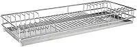 Escorredor De Pratos Embutir 570x75x270mm Mód 600mm Cromado