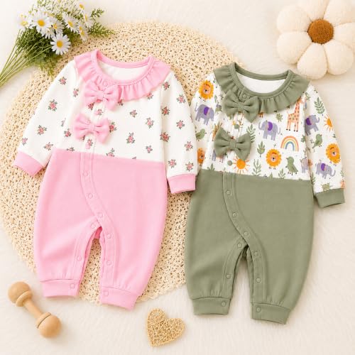 Image of EIO 100% Cotton Rompers Sleepsuits Jumpsuit Night Suits for Infants Newborn Baby Boys & Girls