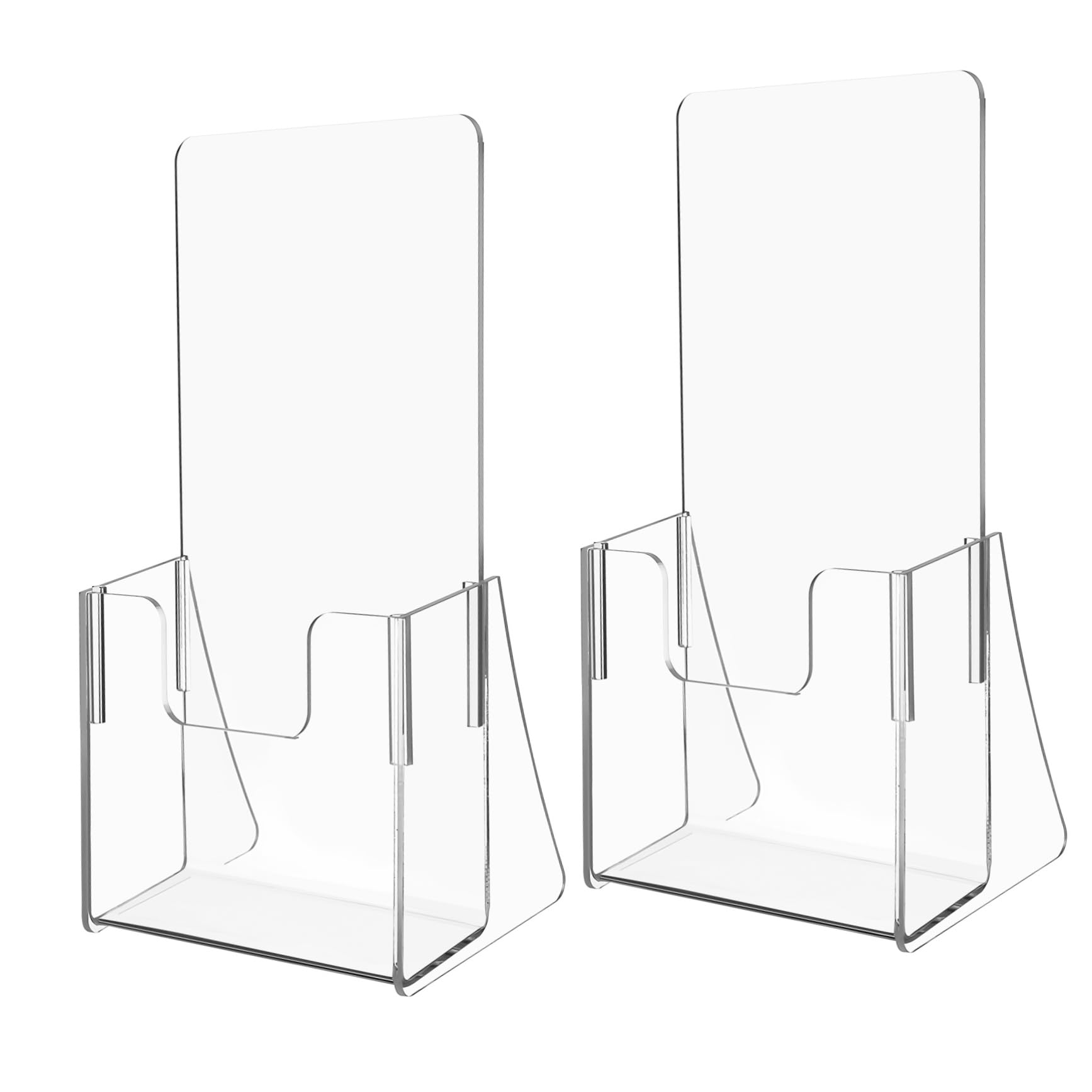 OUNONA Portafolletos de Acrílico 2 Pcs Expositor Porta Menú Multifuncional Diseño Compacto para Oficina o Hogar