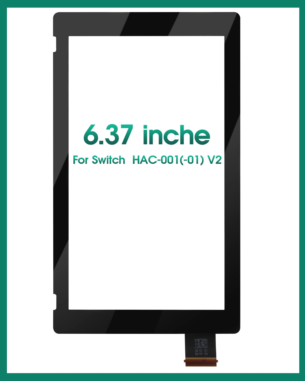 para Nintendo Switch Touch Screen Reemplazo HAC-001 (-01) Sensor digitalizador V2 Touch Digitalizador Panel de reparación de vidrio Kits (V2 HAC-001 (-01) Pantalla táctil)