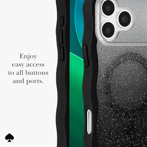 Image of kate spade new york iPhone 17 Pro Max Case - Compatible with MagSafe - Designer Phone Case - Wavy Nightfall