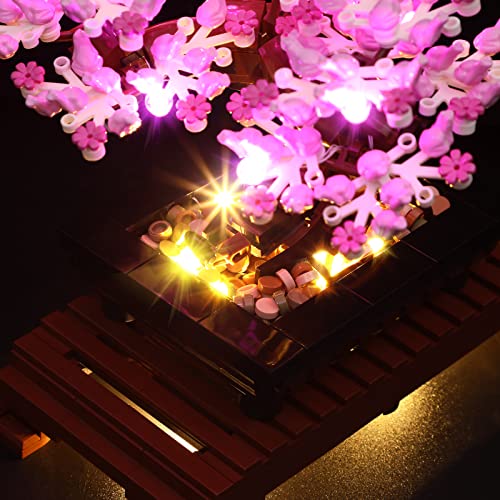 YEABRICKS LED Licht für Lego-10281 Creator Expert Bonsai Tree(Pink) Bausteine Modell (Lego Set Nicht enthalten) – Bild 6