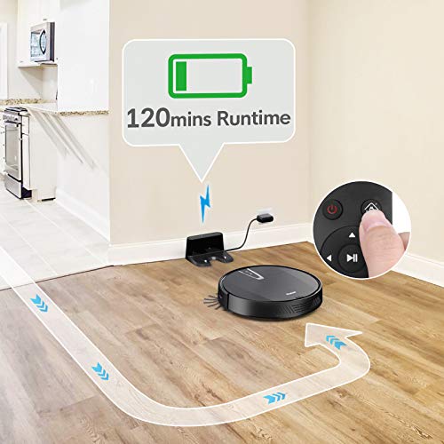 Saugroboter,Robit v3s Pro,2200Pa hohe Saugleistung, leise und schlank, 4400mAh Akku und selbstaufladend, 360°Smart… - Image 5