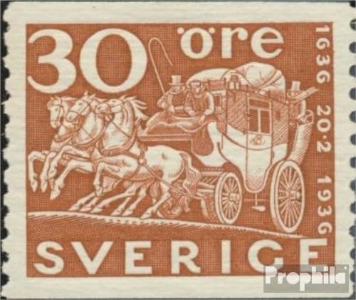 Sweden 232A unmounted Mint/Never hinged ** MNH 1936 Swedish Post (Stamps for Collectors) Horses/Zebras