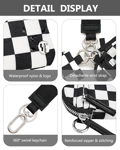 Image of Wallet Wristlet for Women, RFID Wallet Keychain with Dual Pocket | Nylon Wristlet Wallet with Coin Purse, ID Window, Card Holder and Small Wallet Design