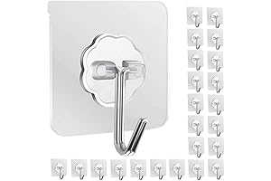 24 Packs of Adhesive Hooks Wall Hooks for Versatile Usage