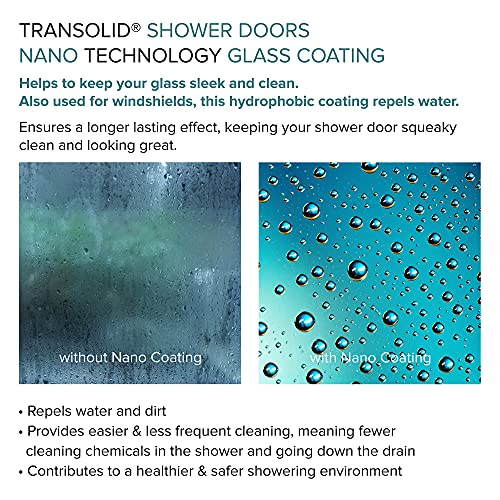 Image of Transolid Olenna 48-in x 80-in Bypass Shower Door, Champagne Bronze