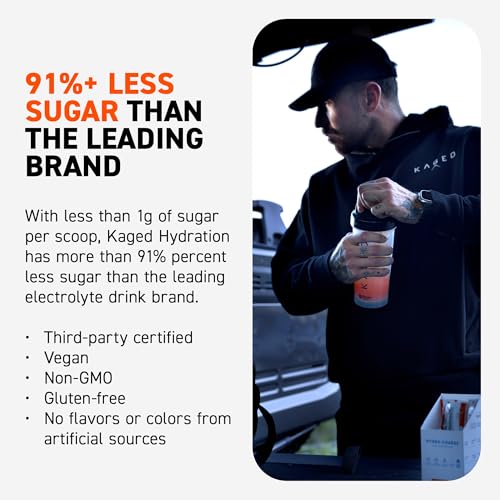 Image of Kaged Daily Hydration Stick Packets | Fruit Punch | Sugar Free Electrolytes | Sports Drink Mix for Men and Women | 15 Servings