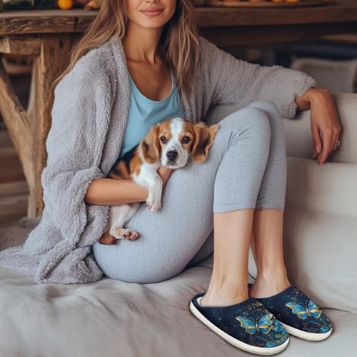 chaqlin House Slipper Fuzzy Plush Sandals Furry Memory Foam Womens Flat Heels Bedroom Anti Skid Thick Sole Winter Causal Slippers4