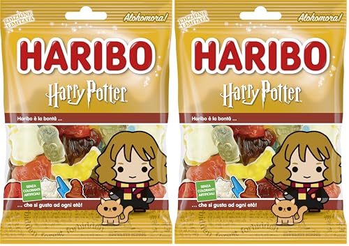 Haribo Harry Potter - Hermione Granger, Caramelle Gommose Edizione Limitata, Gusto Frutta, Ideale Come Regalo - 160gr (Confezione da 2)
