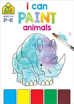 Perfect Paperback School Zone - I Can Paint Animals Paint-By-Numbers Workbook - Ages 3 to 6, Preschool, Kindergarten, Numbers, Counting, Colors, and More Book