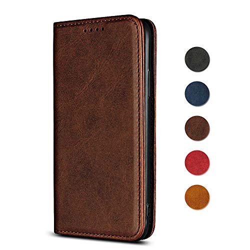 Case for Sony Xperia XA1 Ultra GORASS Classic Wallet Leather Case Magnetic Cover with Card Slot, Flip Folio Protective Case for Sony Xperia XA1 Ultra, Brown