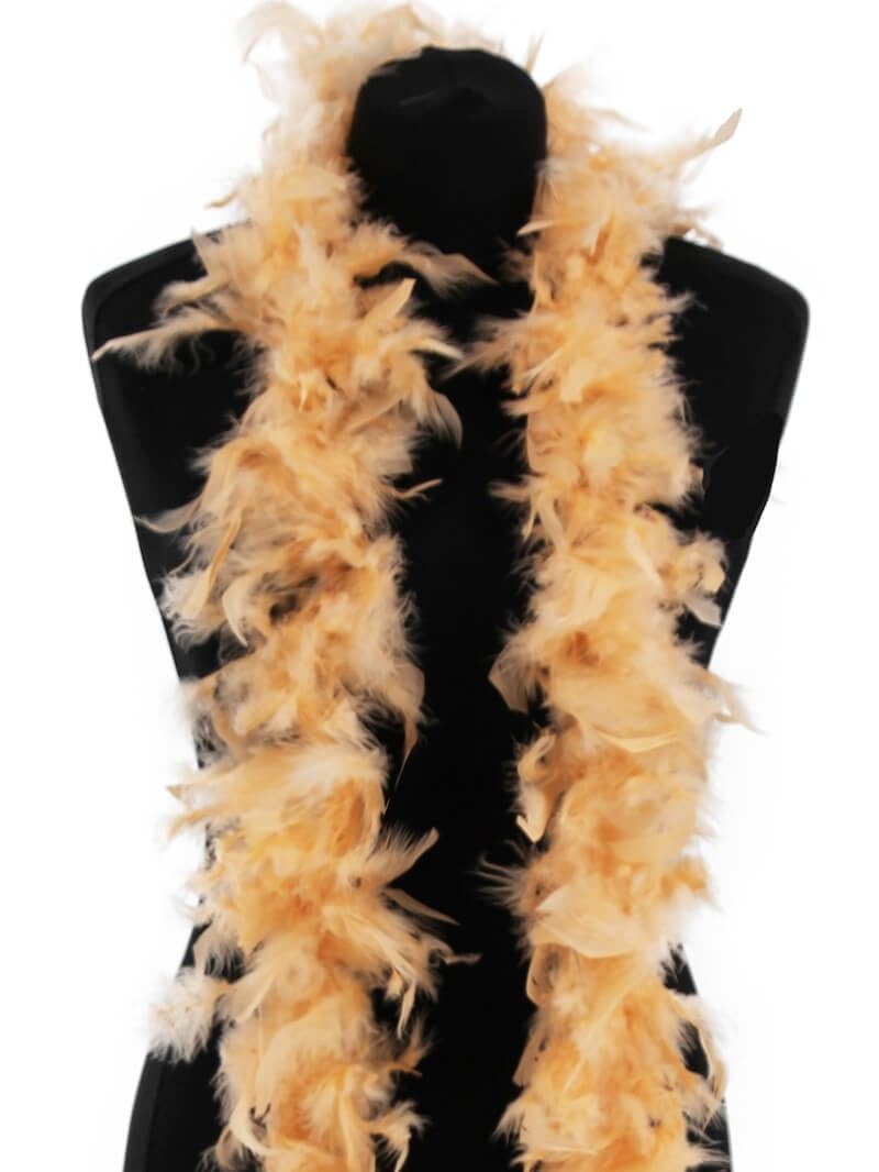 Feather Boa 50g 180cm Soft Turkey Feathers Light Long Boas for Women Hen Party Fancy Dress Costume Burlesque Dance Showgirls 1920s Gatsby Flapper Halloween Christmas Photo Props (Mellow Peach)