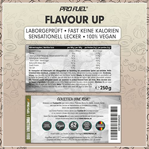 Geschmackspulver WHITE CHOCO COCOS 250g - Leckerer Geschmack und Süße - nur 11 kcal pro Portion - Vielseitig einsetzbar… – Bild 7