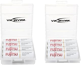 Ansmann Fujitsu Rechargeable Battery (8 Pack) with 2 Battery Cases