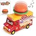 Bck Jouet Voiture avec Musique légère Jouet Voiture Portes Openable Auvent, Pull Back Car Alimentaire Camion Ice Cream Jouet Panier Toy Alliage Camions Icecream (Color : B)