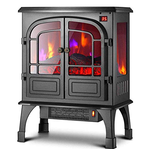 Elektrischer Kamin - 1800W Elektroherd mit Feuerflammeneffekt - tragbarer Kamin mit Holzofeneffekt Home Decoration & Herzstück Weihnachten