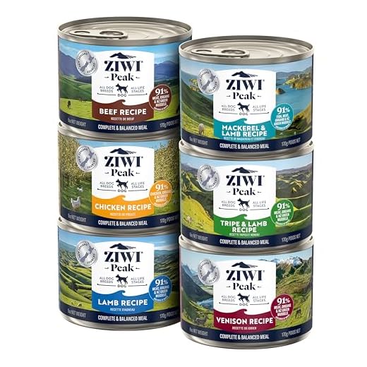 ZIWI Peak Wet Dog Food Variety Pack - Beef, Chicken, Lamb, Mackerel, Tripe, Venison, 6 Pack (6oz Each)
