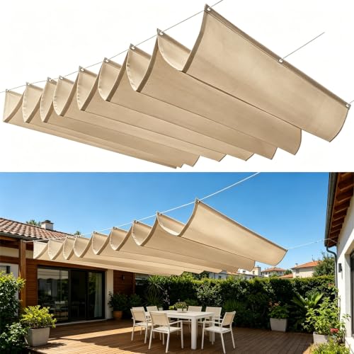 Voile d'ombrage imperméable rectangulaire 3x3.5 bâche protection UV extérieur kaki - 2