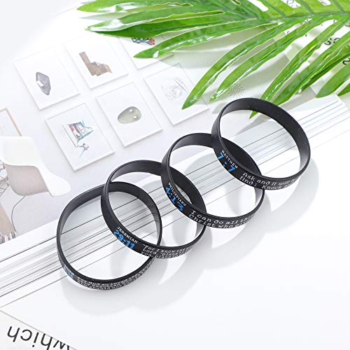 Milacolato 12Pcs Silicone Wristbands Bracelet Rubber Bracelet For Men Women Gifts For Friends Team Members Black #TOP4