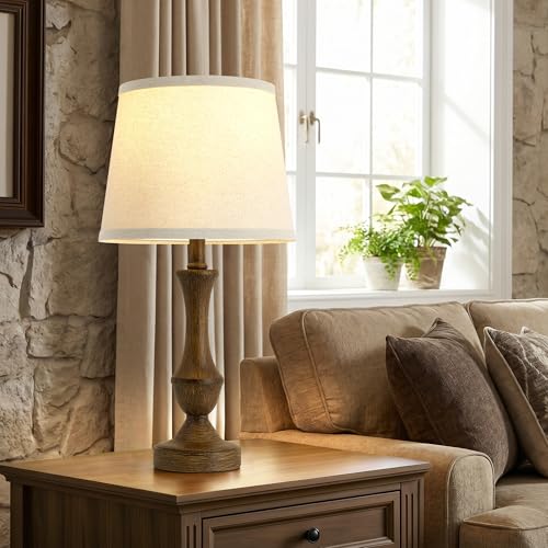 Image of Luvkczc Table Lamp Set of 2, 19 inch Traditional Resin Bedside Lamps