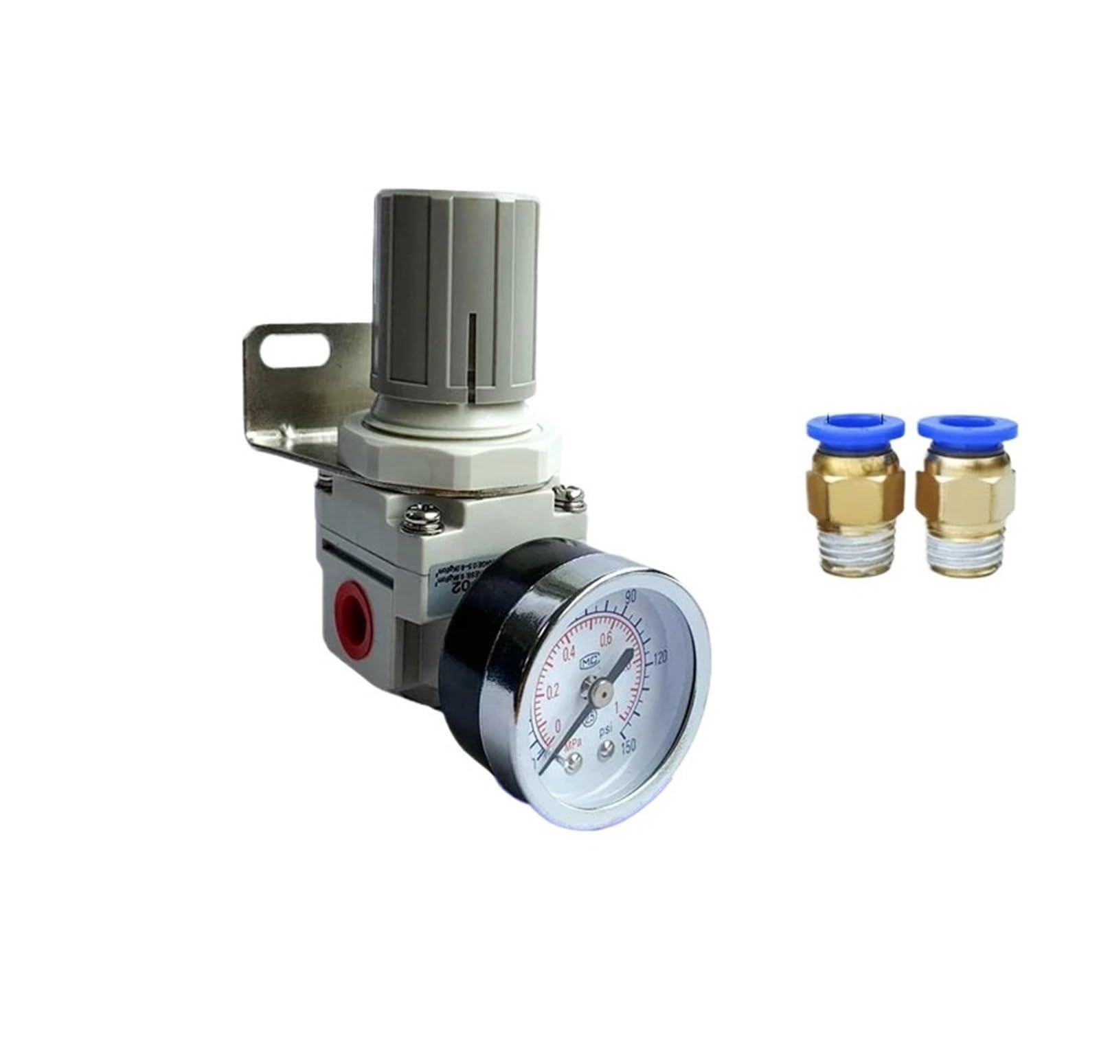 VSPPJYFG AR2000-02 Pneumatic Compressed Air Source Processor Air Pressure Regulating Relief Valve 1/4"(AR2000-02 PC6-02)