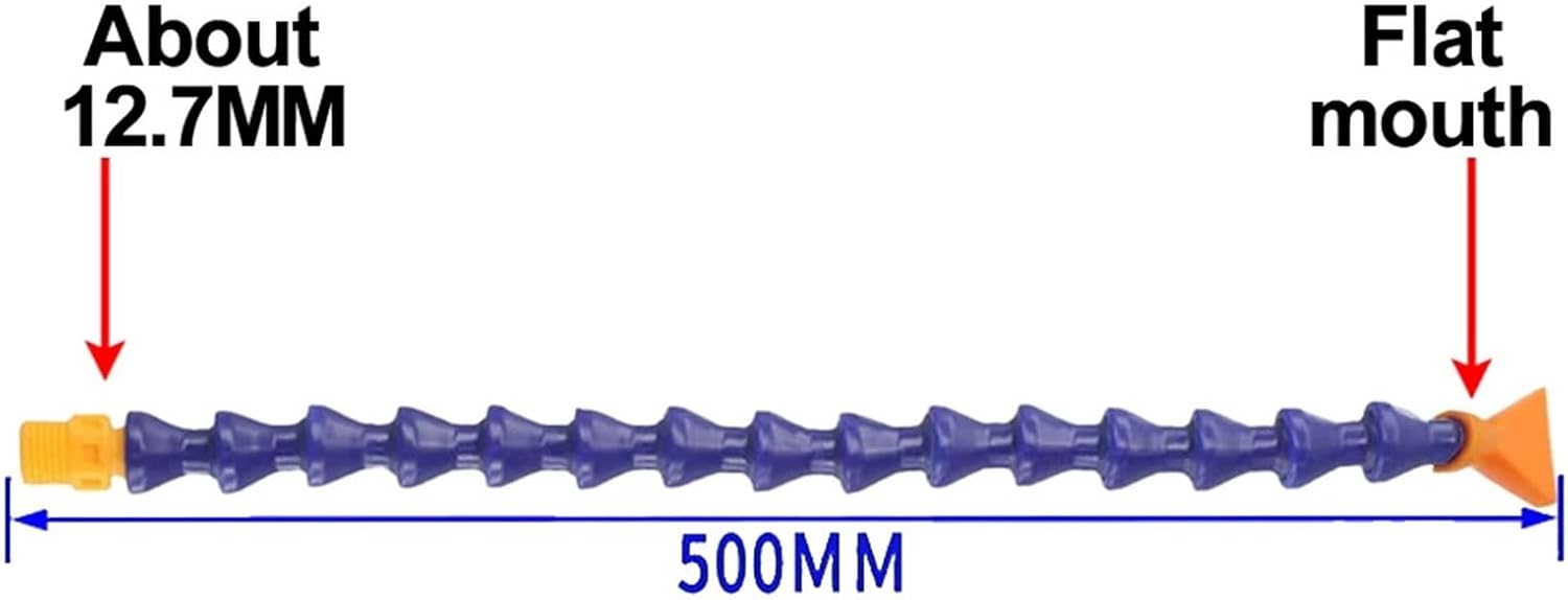 1psc External Thread Tube Coolant Hose Adjustable Length Quality Corrosion-resistant High Temperature((flat nozzle))