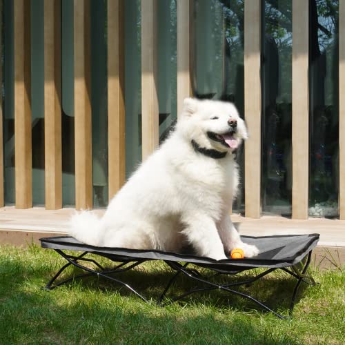 Maxpama Folding Outdoor Raised Elevated Cooling Dog Cot Beds For Large Dogs, Camping Portable Pet Beds Durable And Breathable Travel Sleeping Cot With 47 Inches Long, Indoor Or Outdoor Use #TOP6