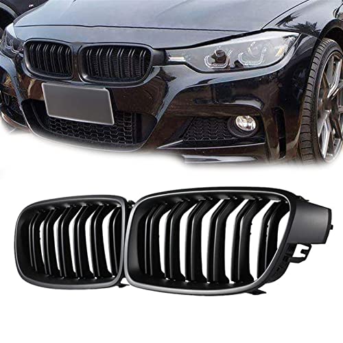Rejilla doble listón de diseño deportivo para modelos BMW Serie 3 F30 F31 F35 2012-2018