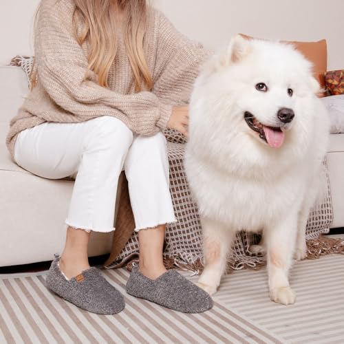 EverFoams Women’s Soft Curly Full Slippers Memory Foam Lightweight House Shoes Cozy Loafer with Polar Fleece Lining - Image 3