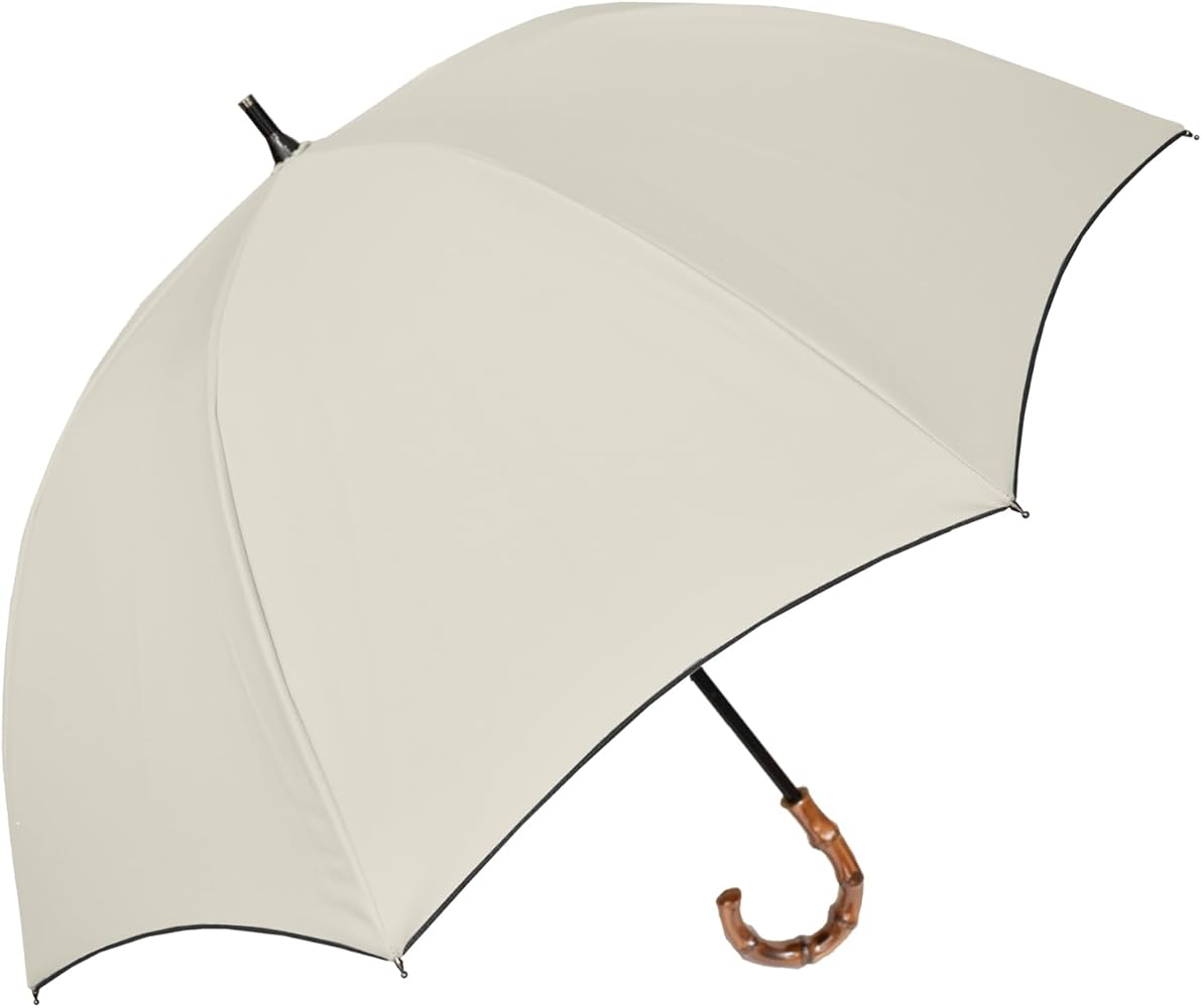 Amazon | 100%遮光 日傘 長傘 【Rose Blanc】 日傘 晴雨兼用 UVカット