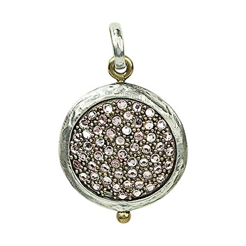 Waxing Poetic Moongazer Silk Sterling Silver, Bronze & Swarovski Pendant