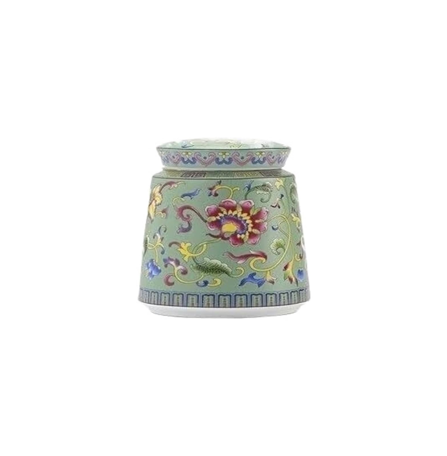 FGJsfhrDTU Glass Storage Jars, Modern Painted Storage Jar Bottle Sealed Tea Can Portable Coffee Bean(A)