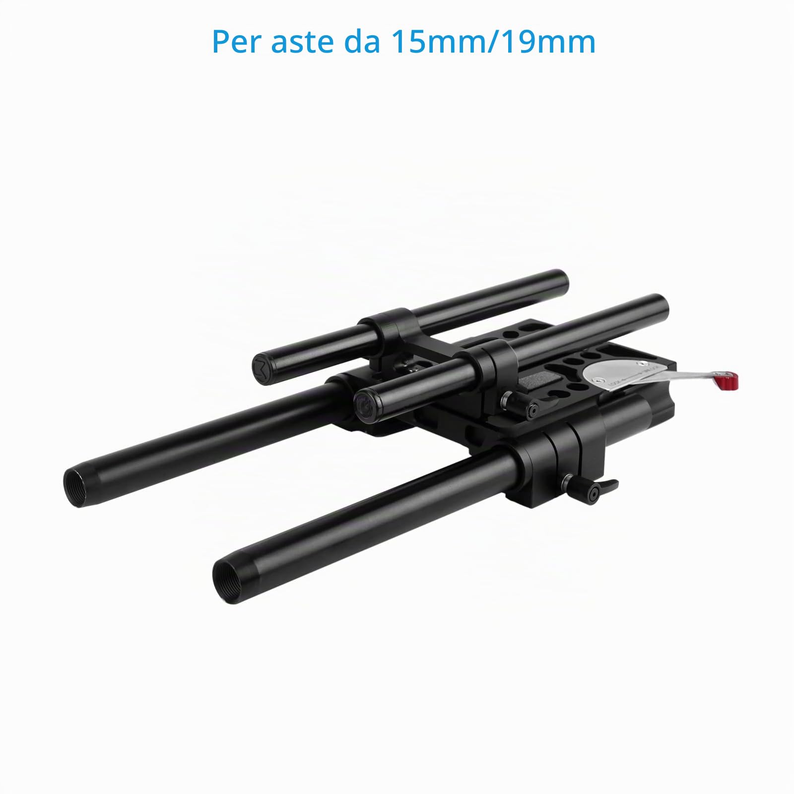 PROAIM piastra base 19-15mm, dovetail treppiede, blocco rapido | Alluminio CNC, attacchi 1/4-20 e 3/8-16, supporto 15/19mm DSLR-cine