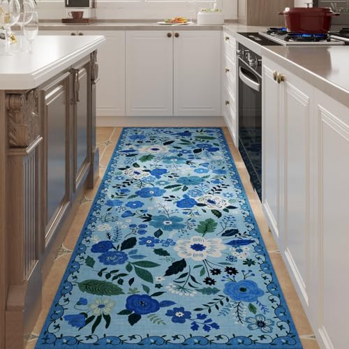 Rugcomf Runner Rug 2x5 Washable, Black