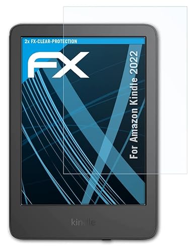 atFoliX Lámina Protectora de Pantalla Compatible con Amazn Kindl 2022 Película Protectora, Ultra Transparente FX Lámina Protectora (2X) Cover