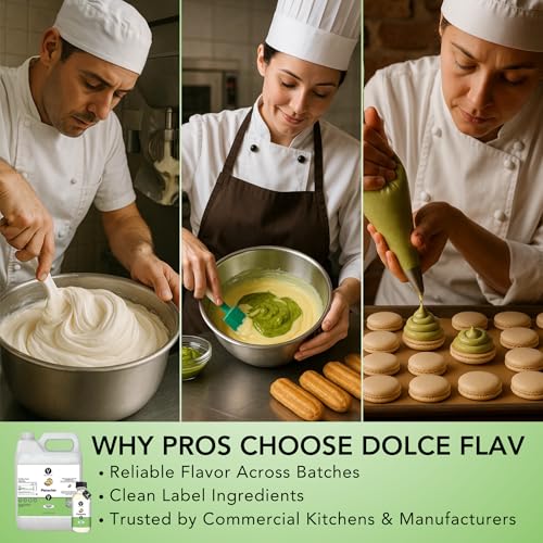 Image of Dolce Flav Pistachio Extract - 1 Gallon Water-Soluble Kosher, Sugar-Free, Concentrated Nutty Pistachio Flavor for Baking, Ice Cream & Pastries