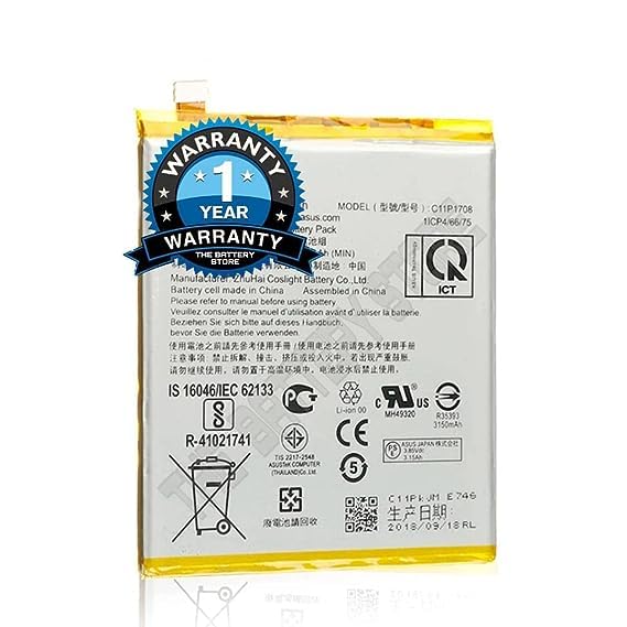 Image of THE BATTERY STORE Original C11P1708 Battery for Asus Zenfone 5 5Z ZE620KL Zenfone 5Z / ZE620KL X00QD ZS620KL Z01RD Battery with 1 Year Warranty** (NN76)