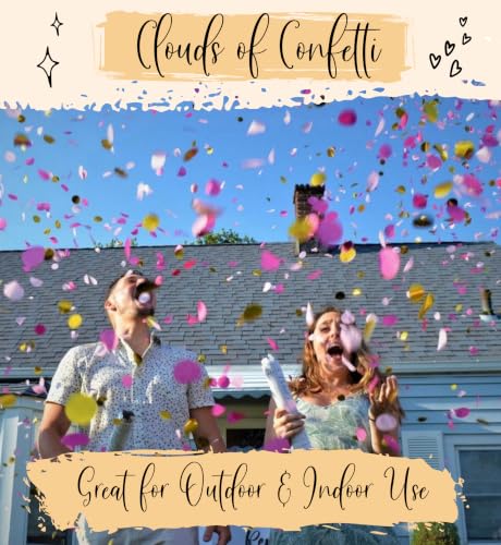 Image of Gender Reveal Confetti Cannon - 2 Pink