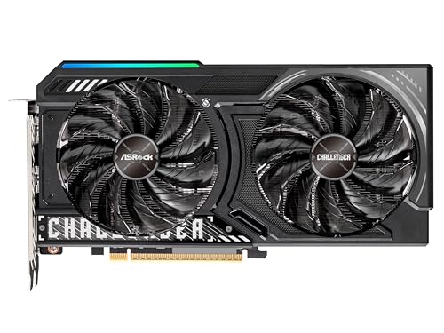 Image of ASRock Radeon RX 9060 XT Challenger 16GB GDDR6 OC Graphics Card | 3300 MHz Boost | Dual Fan | 0dB Cooling | Metal Backplate | PCIe 5.0 | DisplayPort 2.1a, HDMI 2.1b