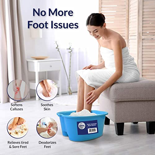 AWA Extra Large Foot bath plastic tub Sturdy plastic tub For Soaking