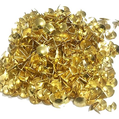 200pcs Push Pins Gold, Brass Head Drawing Pins, Push Pins, Thumb Tacks for Map, Office, School, Bulletin Board, Decoration Cover