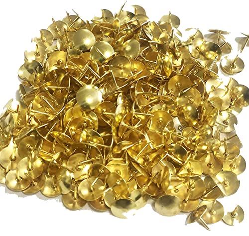 200pcs Push Pins Gold Brass Head Drawing Pins Push Pins Thumb Tacks for Map Office School Bulletin Board Decoration