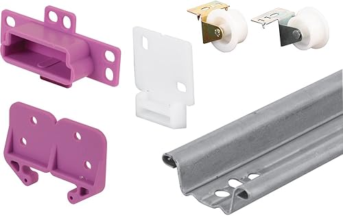 Prime-Line R 7125 Kit de reparación de rieles de cajones, riel de metal, 22-12 pulgadas de largo (1 kit)