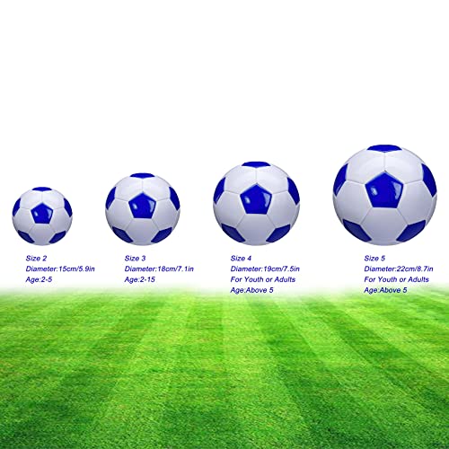 Spdtech Soccer Ball Size 4 White Blue Outdoor And Indoor School Sports Activity Anti-Explosion Classic Design Suitable For Kids Toddler Boy Gift Training Practice #TOP1